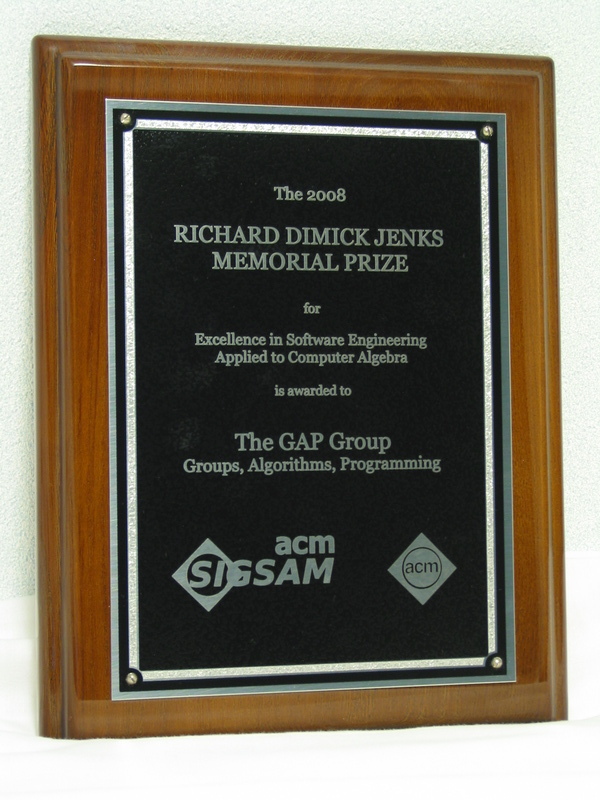 Image of the 2008 Jenks Prize Plaque