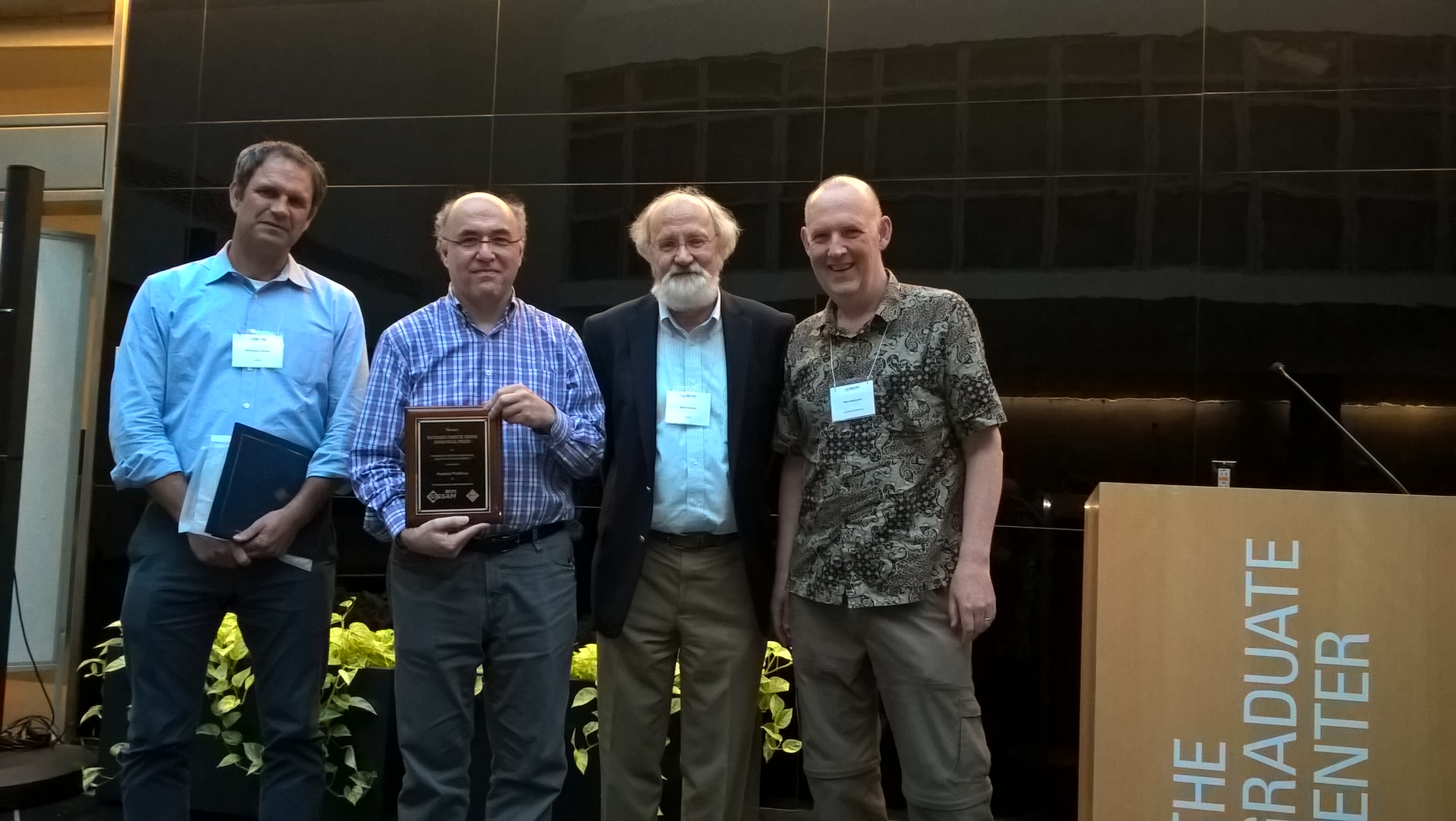 Image of the 2017 Jenks Prize Winner Receiving Award